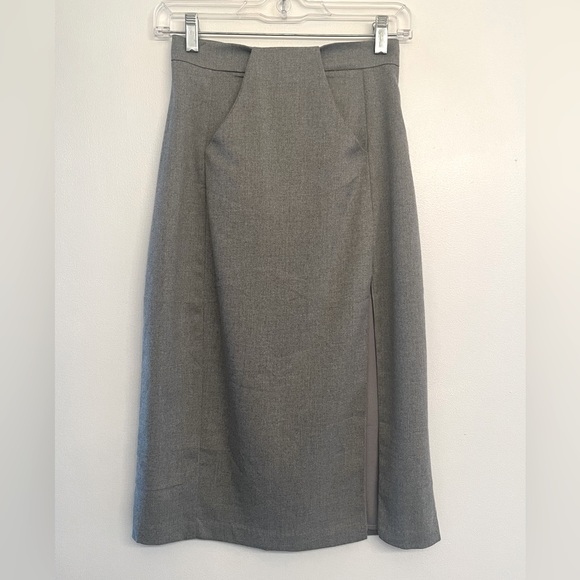 Vivian Chan Skirt Slit Midi in Gray size XS - Picture 8 of 8